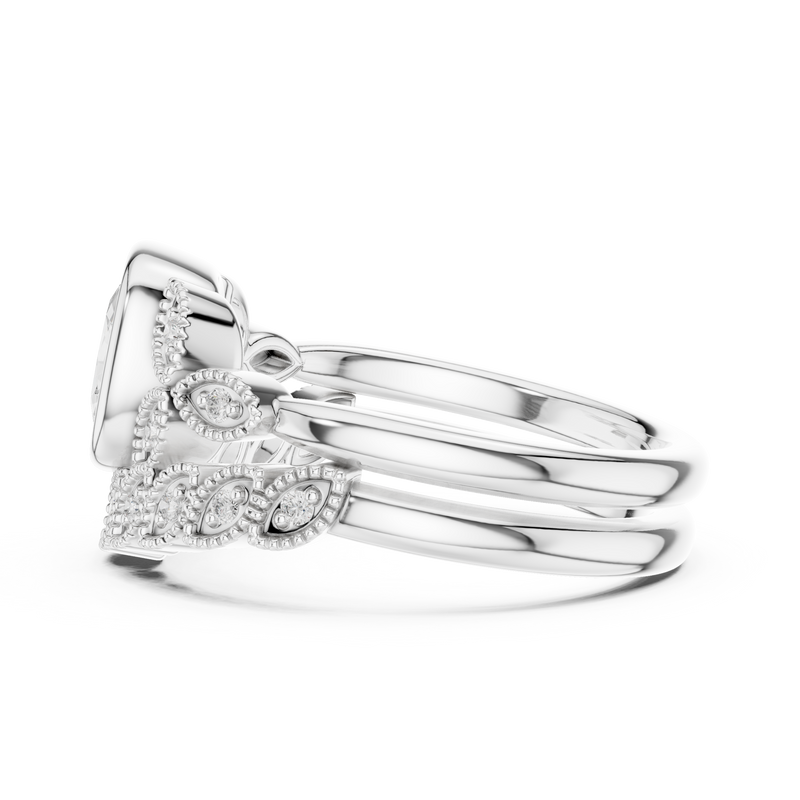 Ladies Ring DDLR-290@7 - White Gold - Image