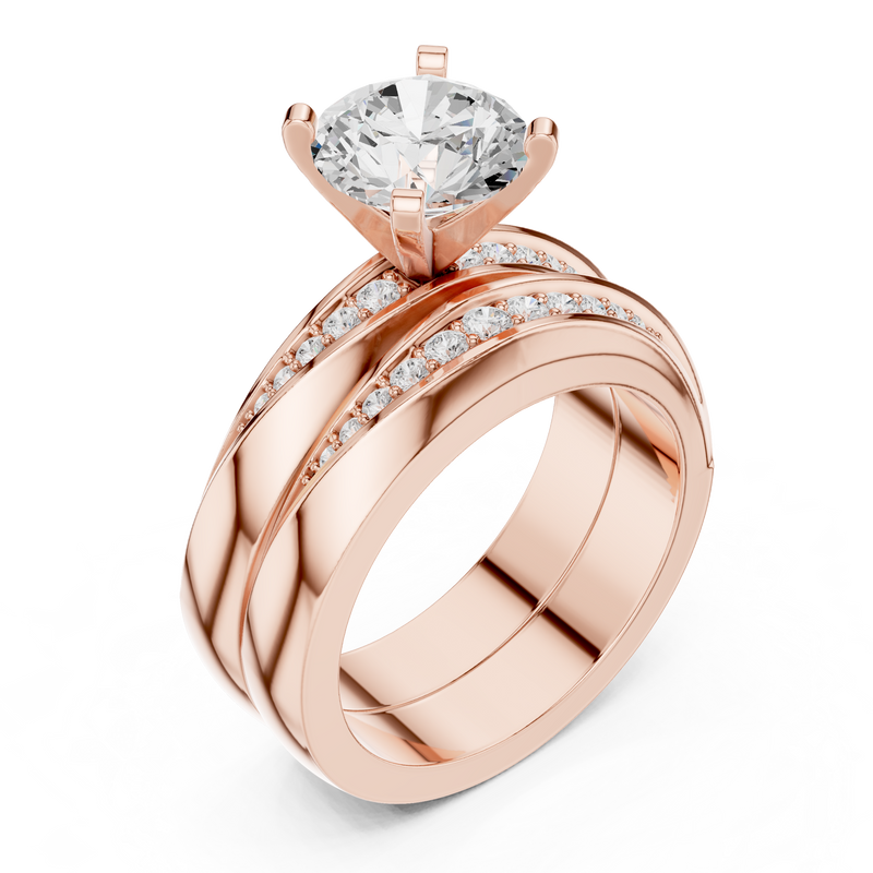 Ladies Ring DDLR-291@7 - Rose Gold - Image