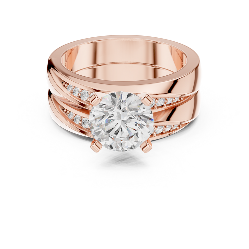 Ladies Ring DDLR-291@7 - Rose Gold - Image