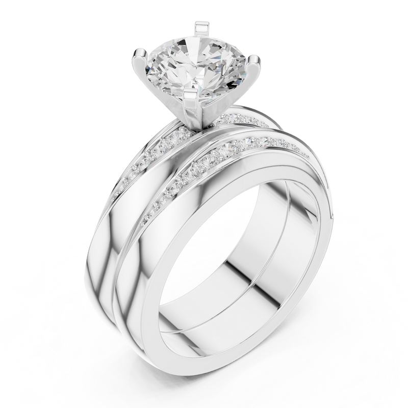 Ladies Ring DDLR-291@7 - White Gold - Image