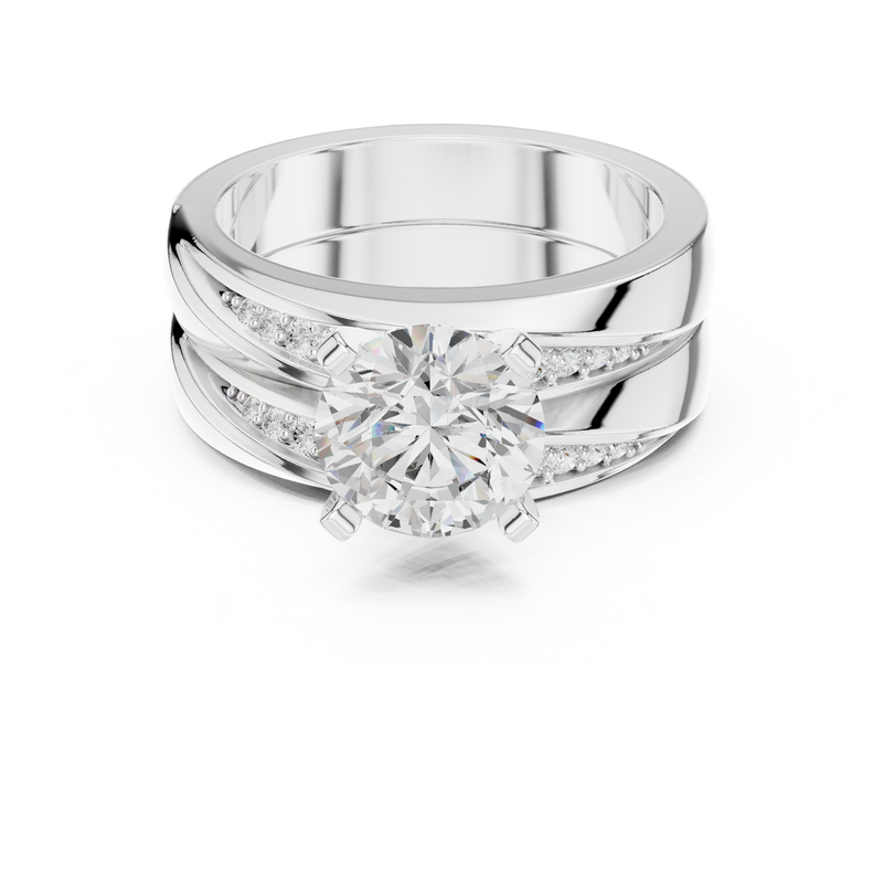 Ladies Ring DDLR-291@7 - White Gold - Image