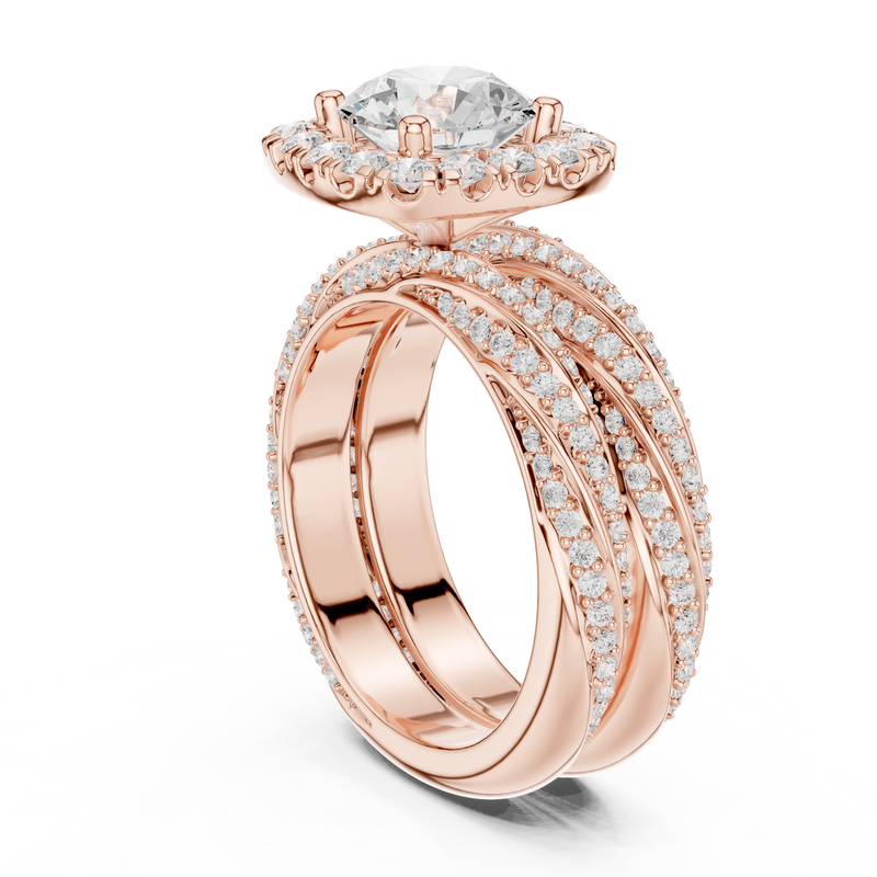 Ladies Ring DDLR-293@7 - Rose Gold - Image