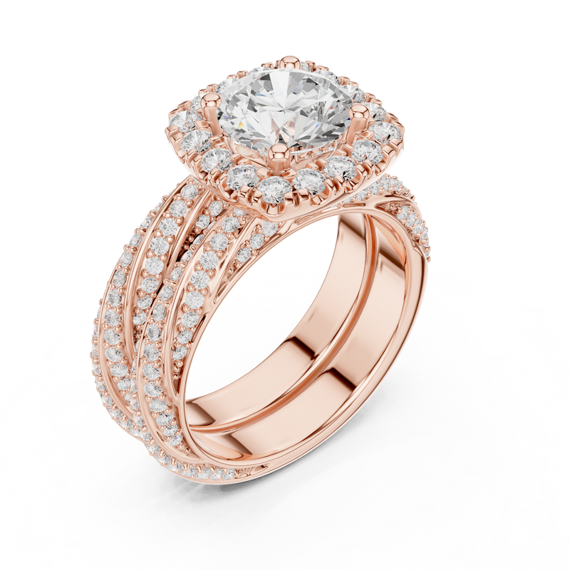 Ladies Ring DDLR-293@7 - Rose Gold - Image