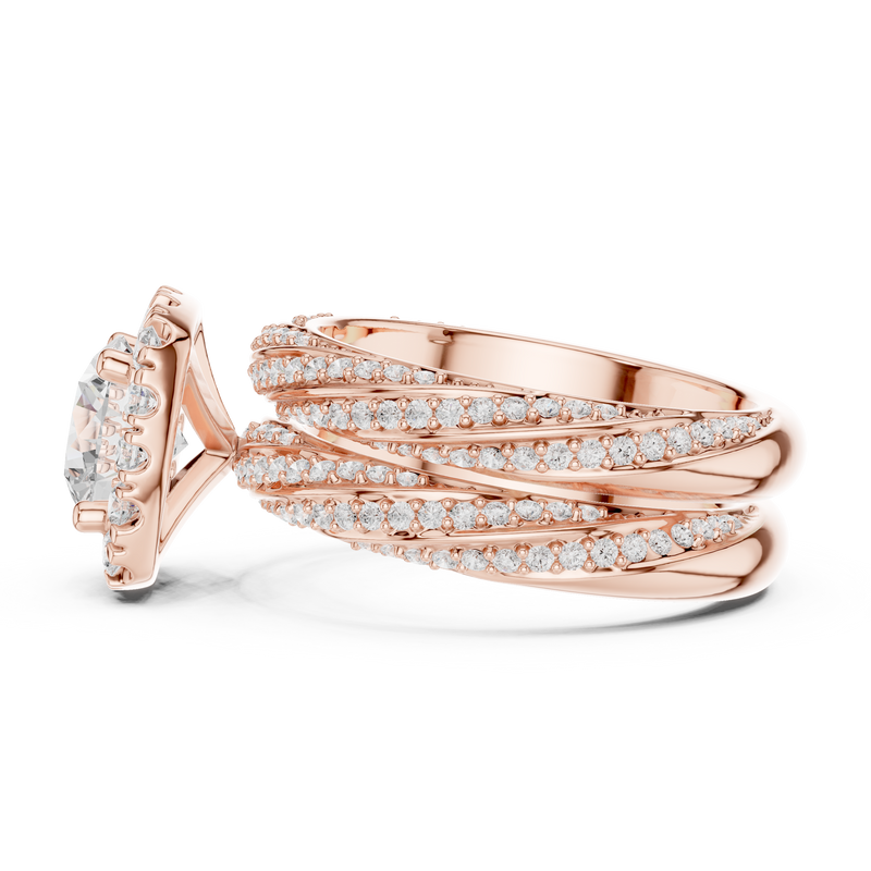 Ladies Ring DDLR-293@7 - Rose Gold - Image