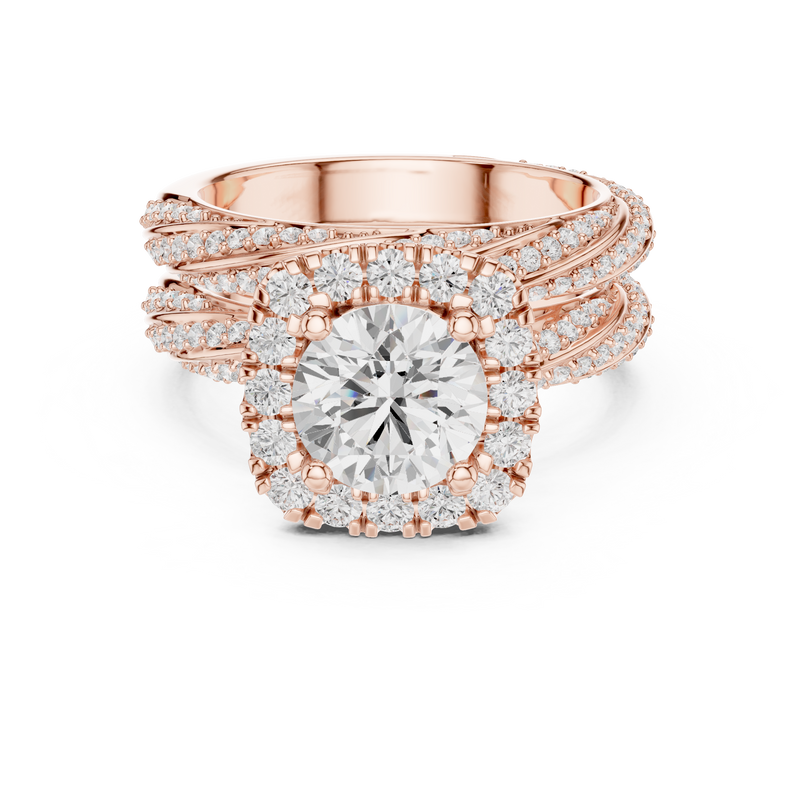 Ladies Ring DDLR-293@7 - Rose Gold - Image