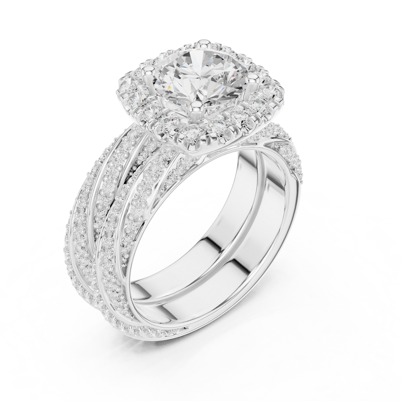 Ladies Ring DDLR-293@7 - White Gold - Image