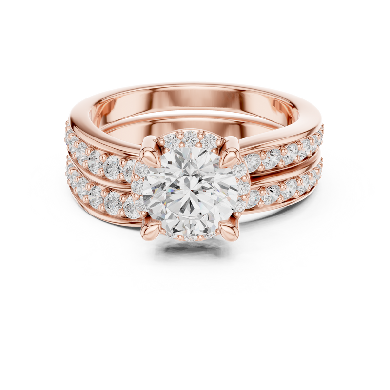 Ladies Ring DDLR-294@7 - Rose Gold - Image