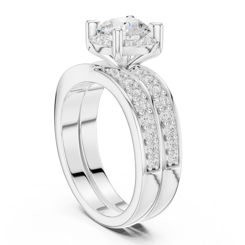 Ladies Ring DDLR-294@7 - White Gold - Image