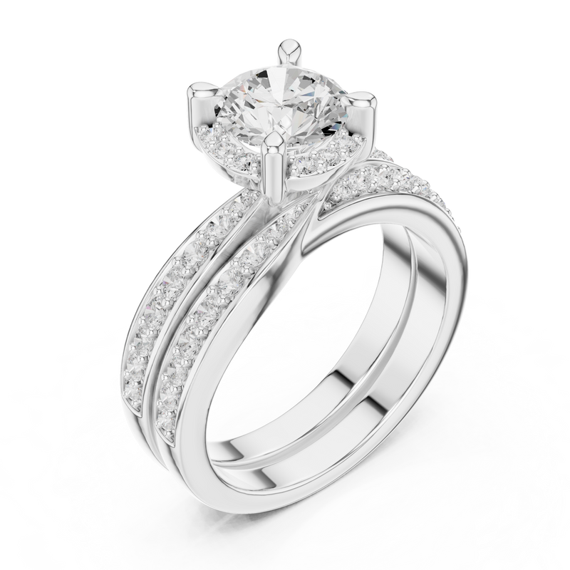 Ladies Ring DDLR-294@7 - White Gold - Image