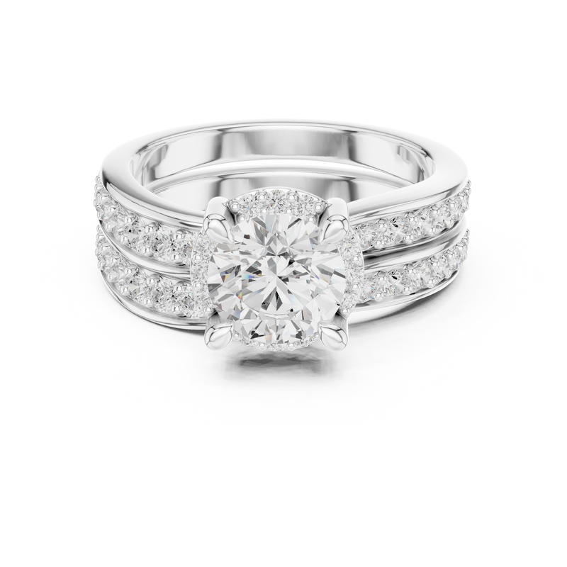 Ladies Ring DDLR-294@7 - White Gold - Image