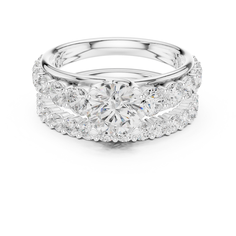 Ladies Ring DDLR-295@7 - White Gold - Image