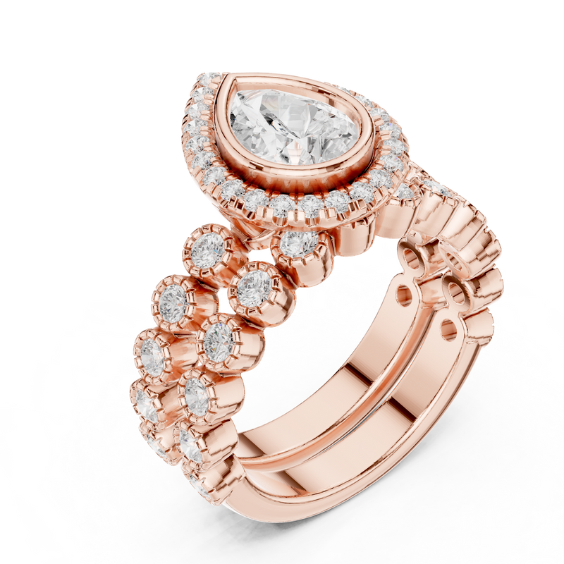 Ladies Ring DDLR-296@7 - Rose Gold - Image