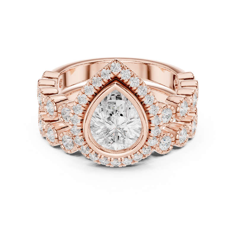 Ladies Ring DDLR-296@7 - Rose Gold - Image