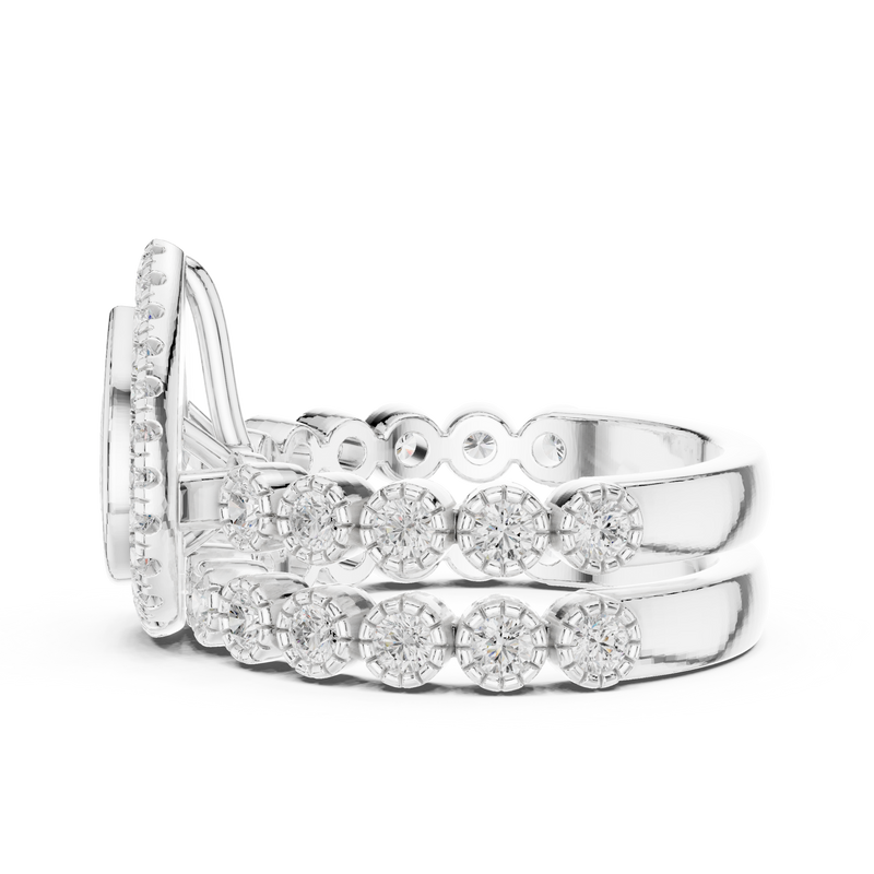 Ladies Ring DDLR-296@7 - White Gold - Image