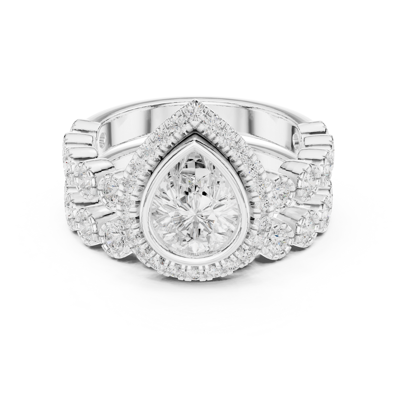 Ladies Ring DDLR-296@7 - White Gold - Image