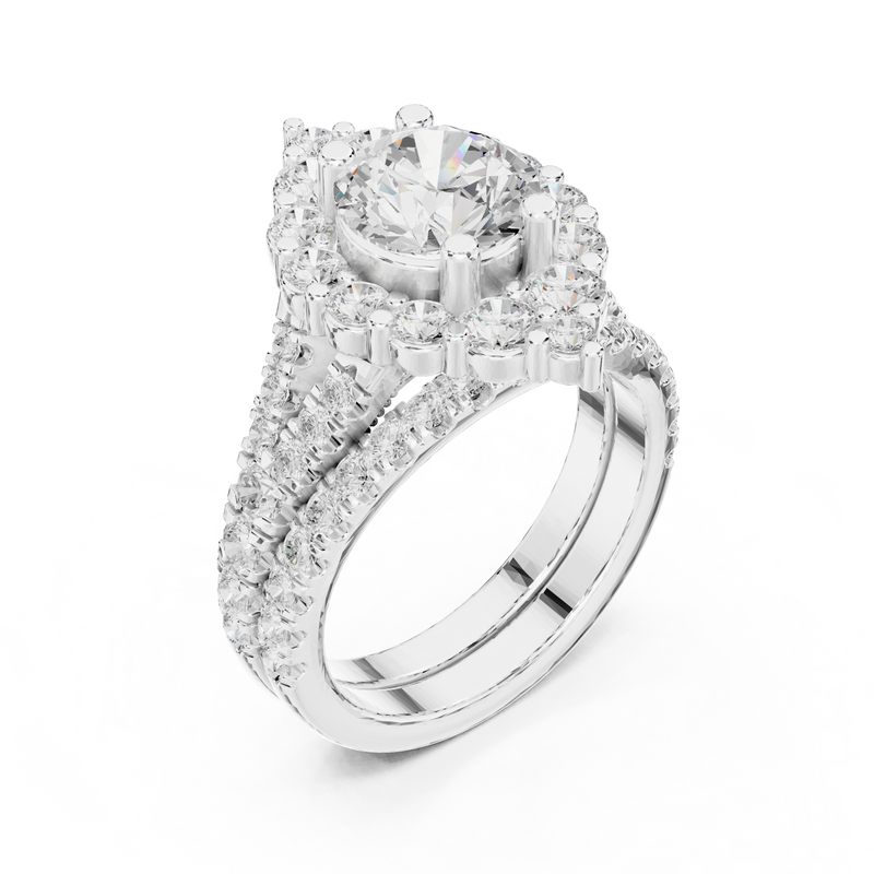 Ladies Ring DDLR-297@7 - White Gold - Image