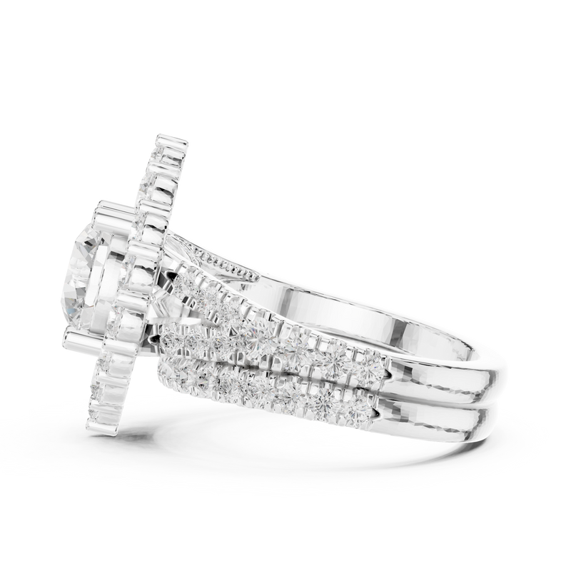 Ladies Ring DDLR-297@7 - White Gold - Image