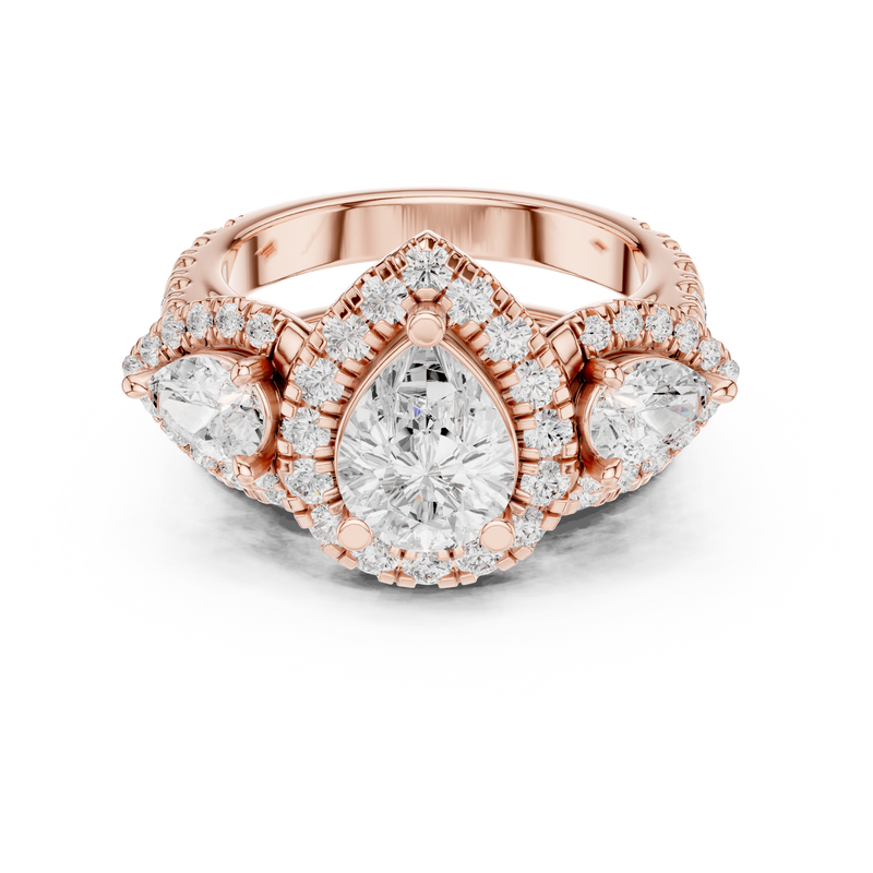 Ladies Ring DDLR-298@7 - Rose Gold - Image