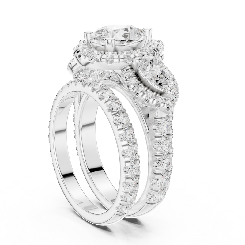 Ladies Ring DDLR-298@7 - White Gold - Image