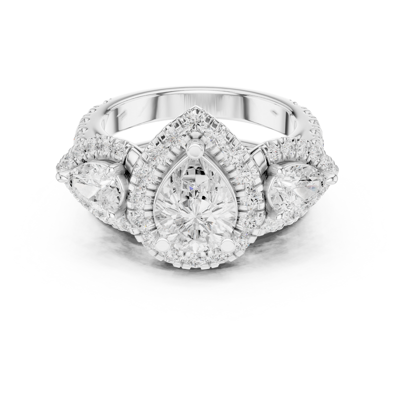 Ladies Ring DDLR-298@7 - White Gold - Image