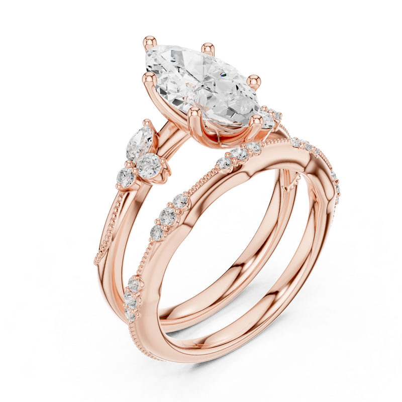 Ladies Ring DDLR-299@7 - Rose Gold - Image