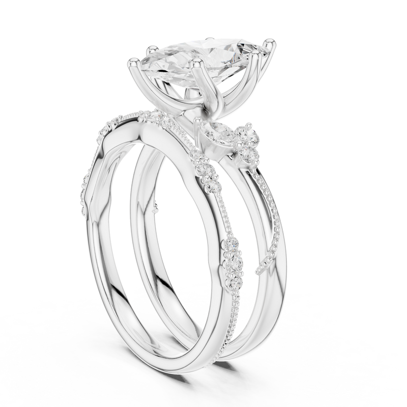 Ladies Ring DDLR-299@7 - White Gold - Image