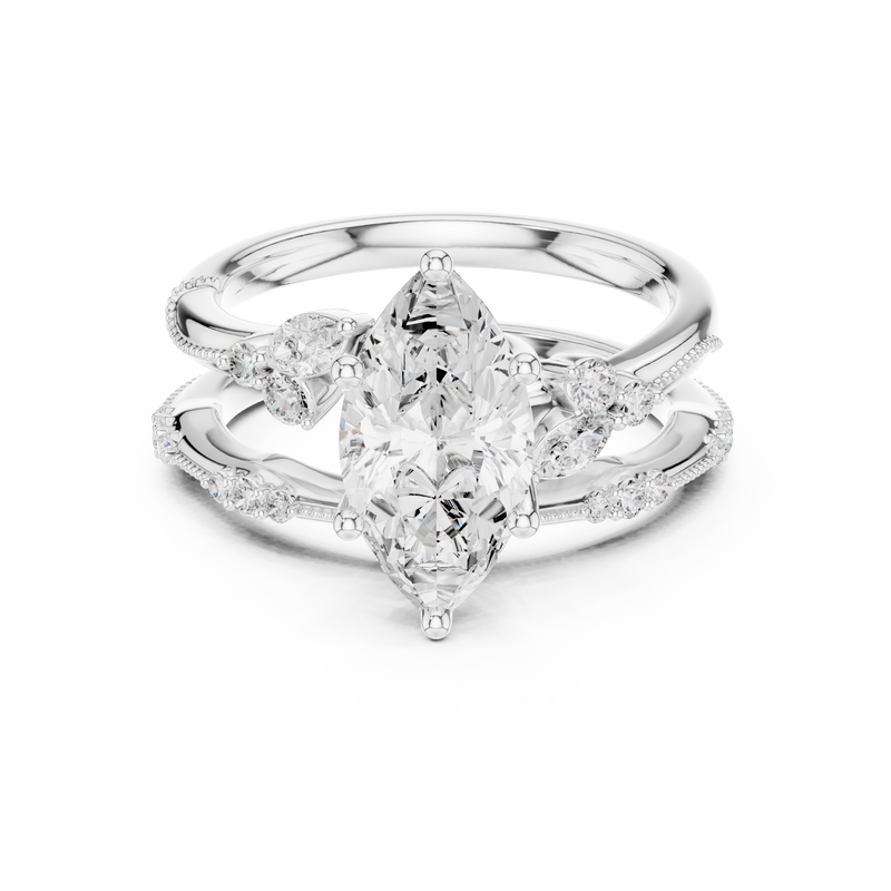Ladies Ring DDLR-299@7 - White Gold - Image