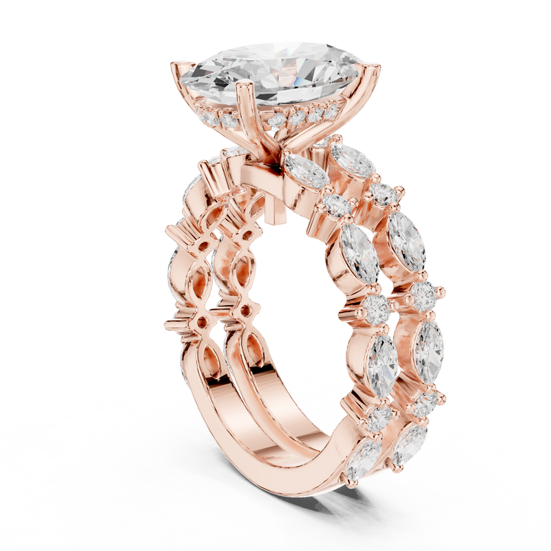 Ladies Ring DDLR-301@7 - Rose Gold - Image