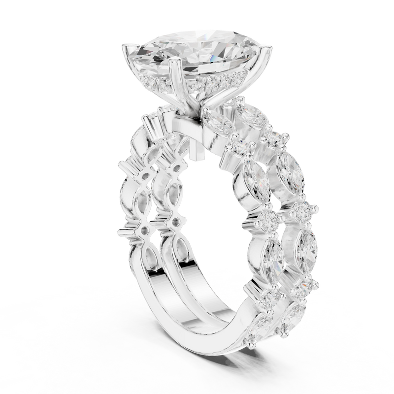 Ladies Ring DDLR-301@7 - White Gold - Image