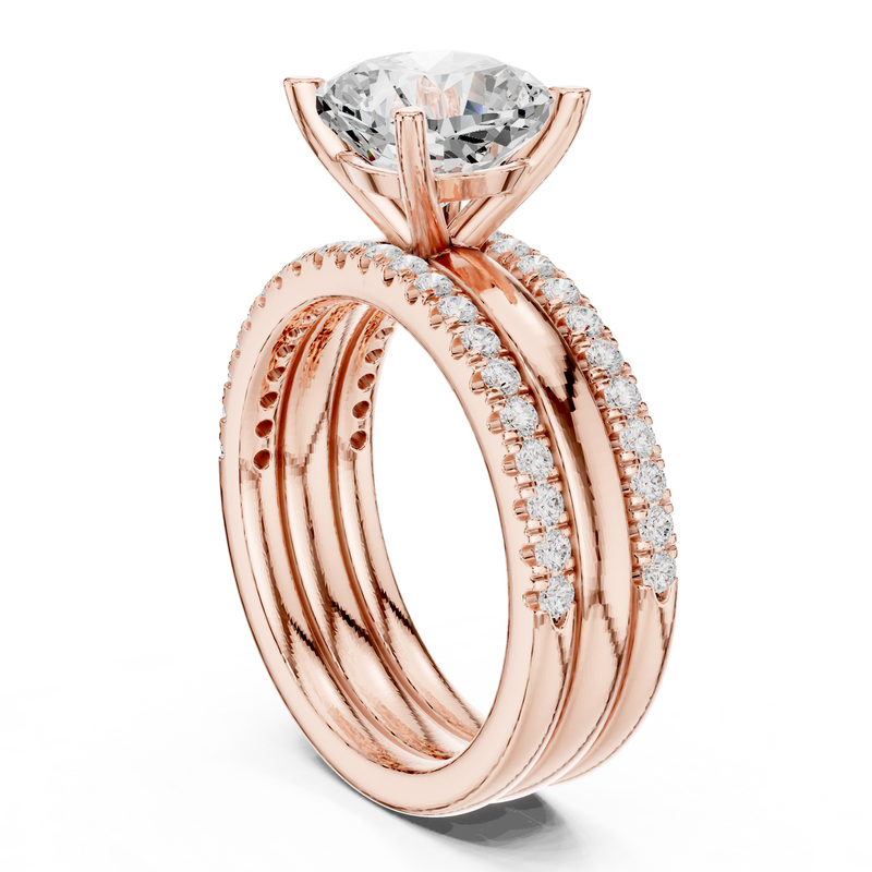 Ladies Ring DDLR-302@7 - Rose Gold - Image