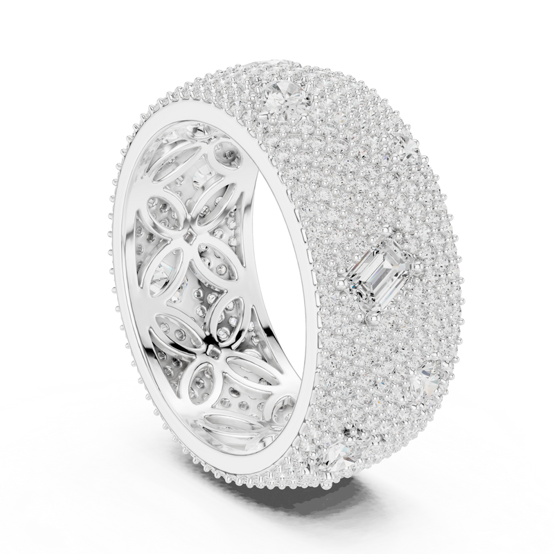 Ladies Ring DDLR-304@7 - White Gold - Image