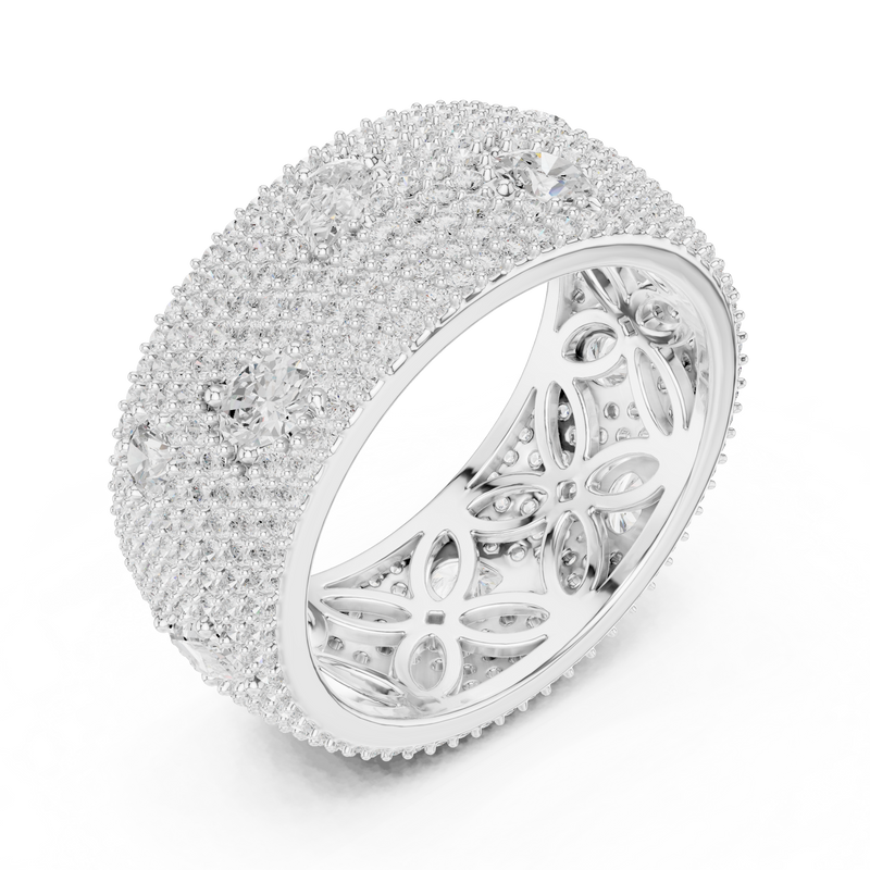 Ladies Ring DDLR-304@7 - White Gold - Image