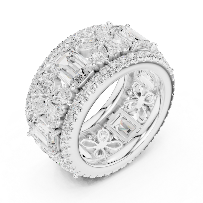 Ladies Ring DDLR-305@7 - White Gold - Image