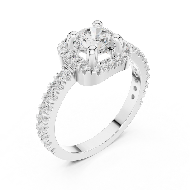 Ladies Ring DDLR-314@7 - White Gold - Image