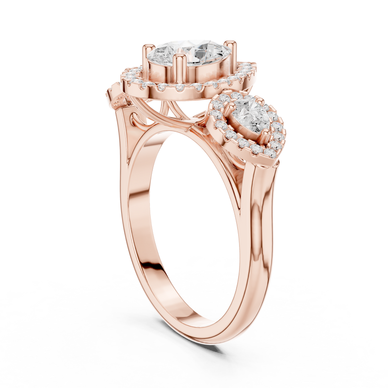 Ladies Ring DDLR-317@7 - Rose Gold - Image