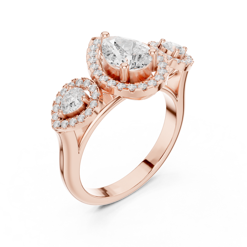 Ladies Ring DDLR-317@7 - Rose Gold - Image