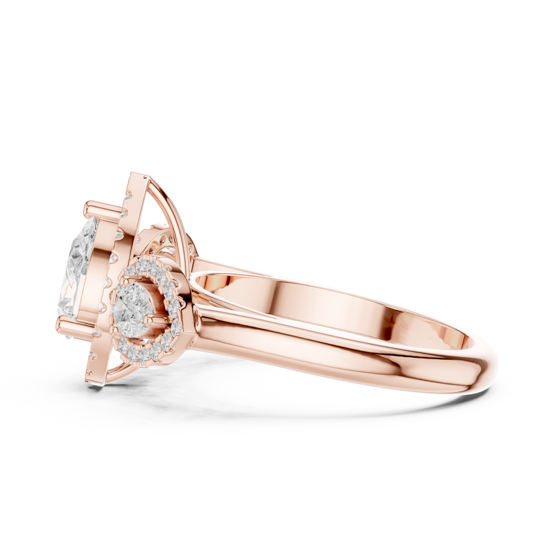 Ladies Ring DDLR-317@7 - Rose Gold - Image