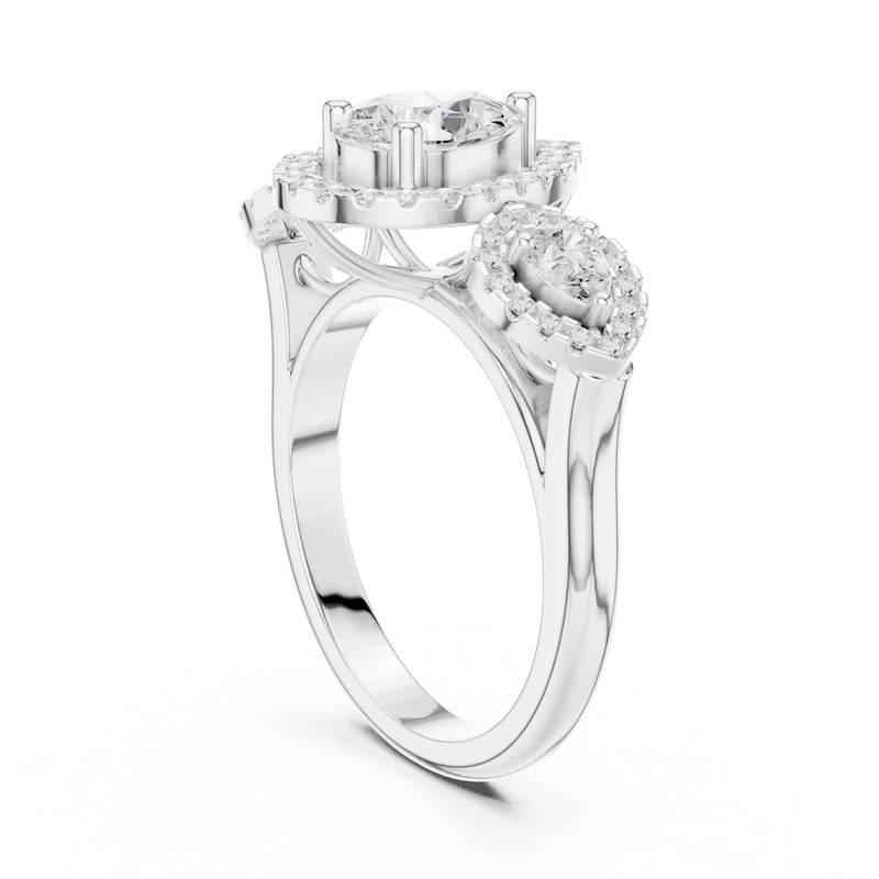 Ladies Ring DDLR-317@7 - White Gold - Image