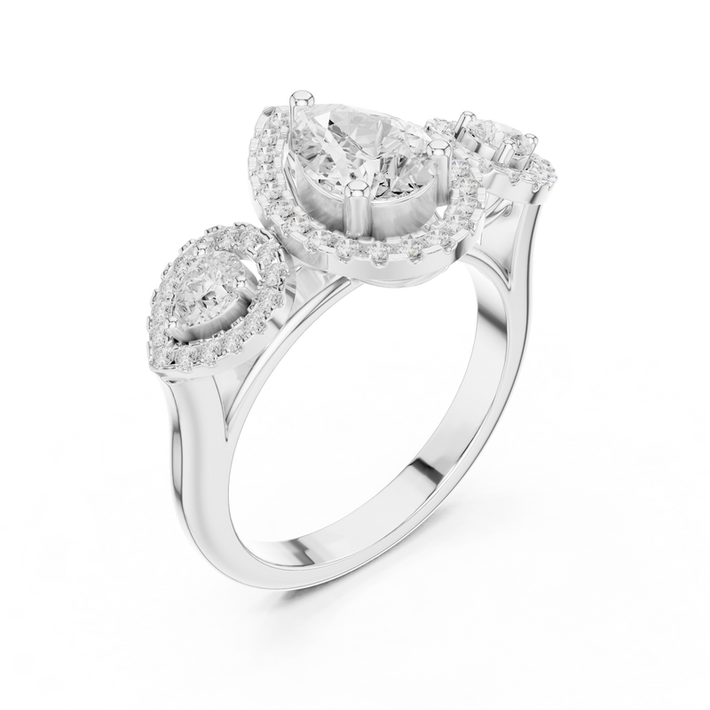 Ladies Ring DDLR-317@7 - White Gold - Image