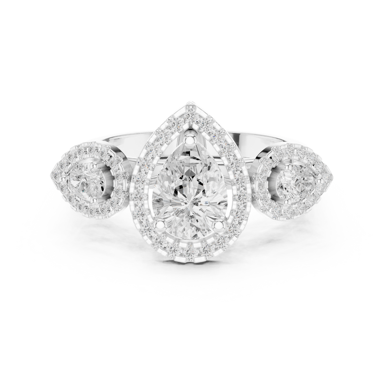 Ladies Ring DDLR-317@7 - White Gold - Image
