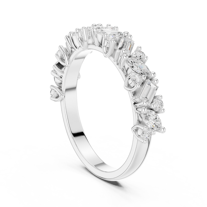 Ladies Ring DDLR-318@7 - White Gold - Image
