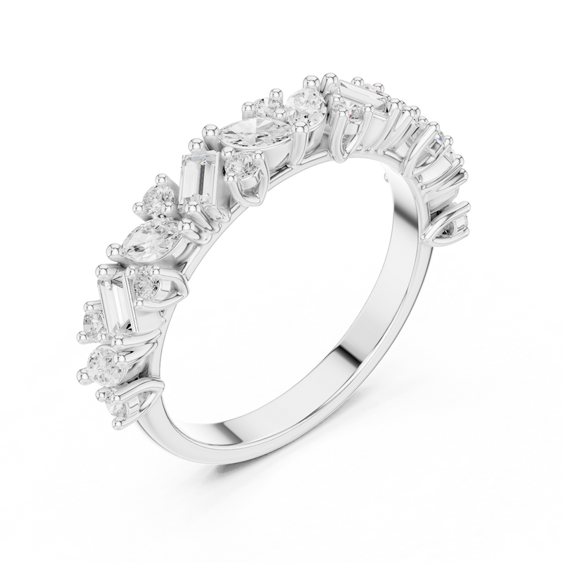 Ladies Ring DDLR-318@7 - White Gold - Image