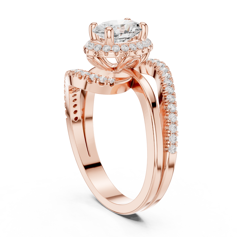 Ladies Ring DDLR-319@7 - Rose Gold - Image