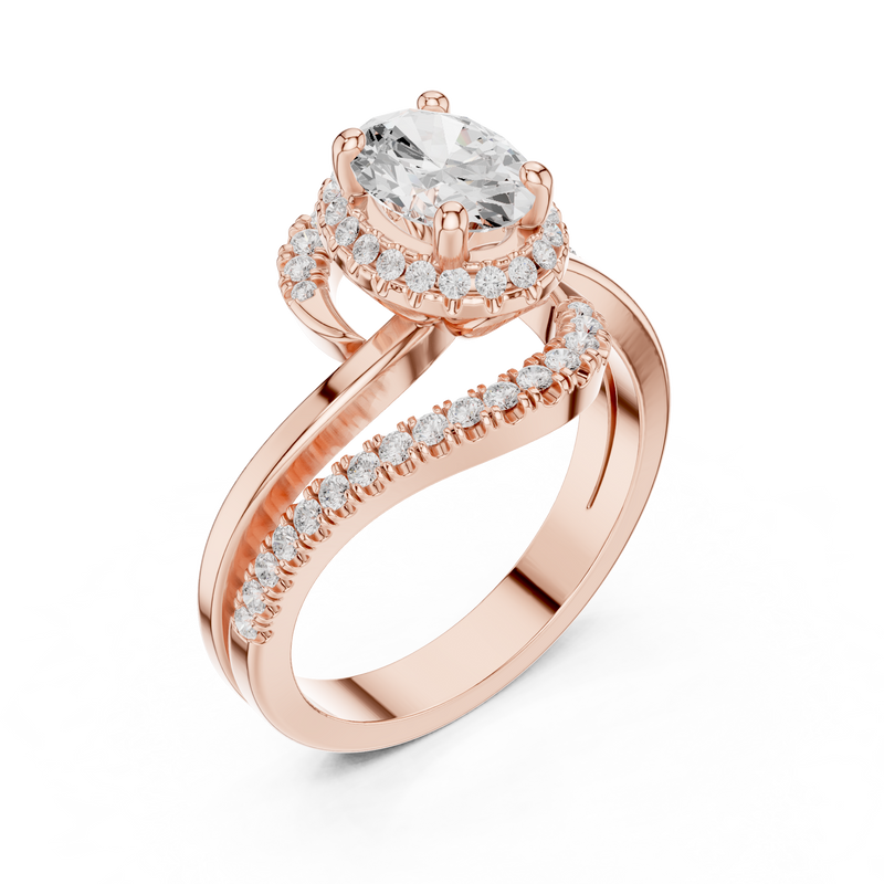 Ladies Ring DDLR-319@7 - Rose Gold - Image