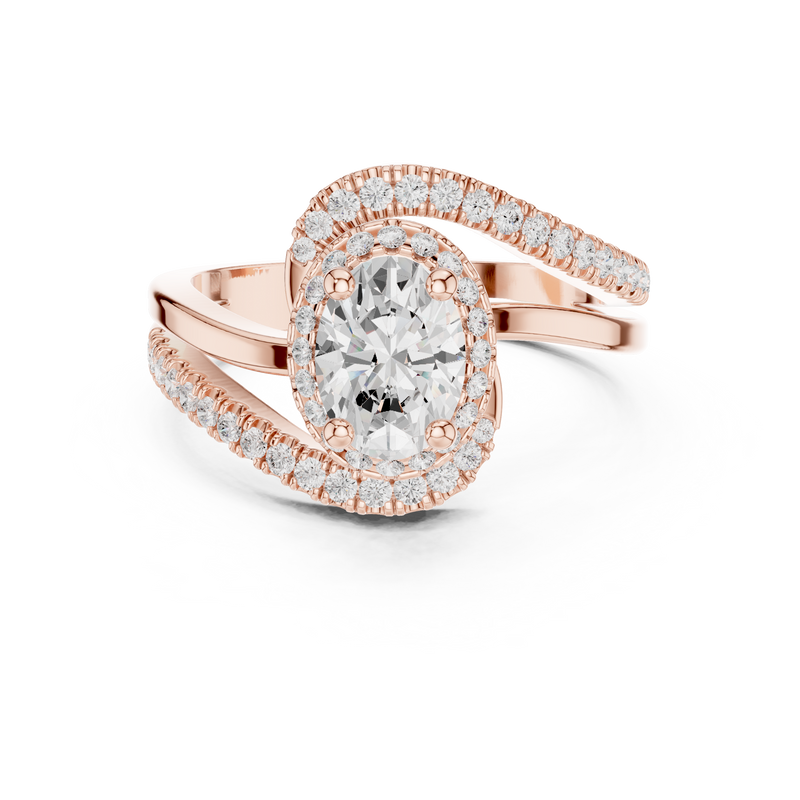 Ladies Ring DDLR-319@7 - Rose Gold - Image