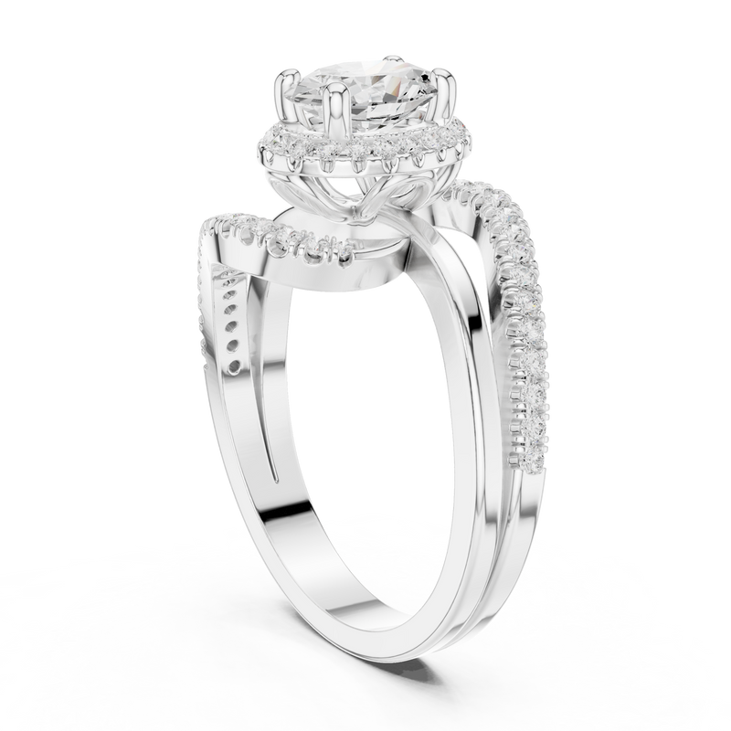 Ladies Ring DDLR-319@7 - White Gold - Image