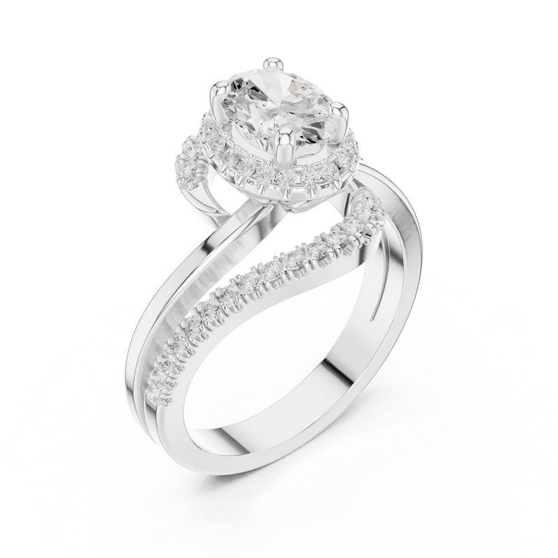 Ladies Ring DDLR-319@7 - White Gold - Image