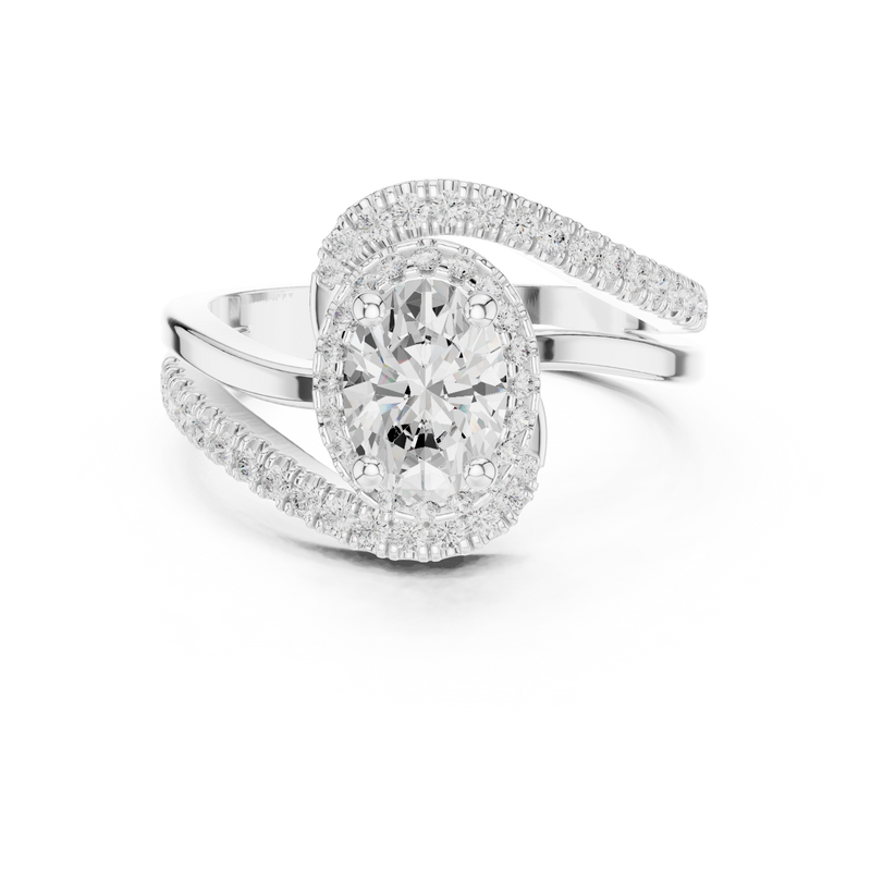 Ladies Ring DDLR-319@7 - White Gold - Image