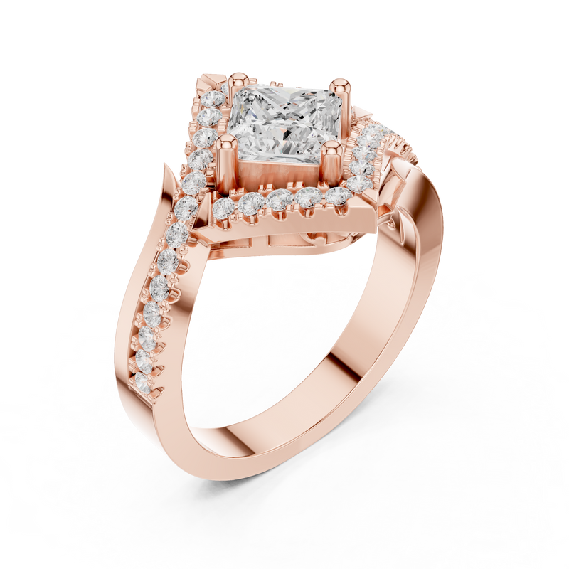Ladies Ring DDLR-321@7 - Rose Gold - Image