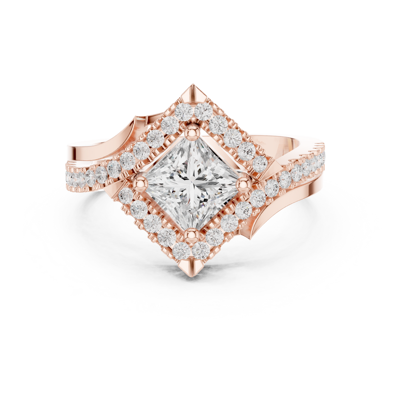 Ladies Ring DDLR-321@7 - Rose Gold - Image